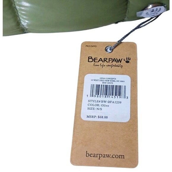 NEW Bearpaw Waist Belt Bag Fanny Pack / Cross Shoulder Olive Green Puffy Bag - Picture 4 of 5
